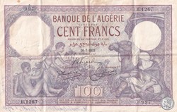 1933 Pick81 997 100 Franc algérien TB