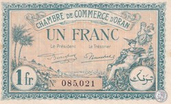 141-27 -25/03/1921 Oran 1 Franc Cdc