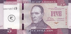 2016 Pick31a 5 $ - Dollar libérien Unc
