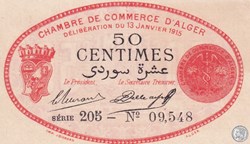 137-5-13/1/1915 Alger 50 cts Cdc. (8)