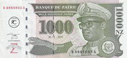 1995 Pick67a.1 1 000 NZ - Nouveau zaïre zaïrois Unc