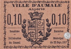 AUMALE  5 - 0,10 franc  1917