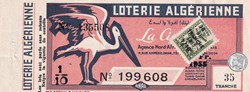 Loterie Algérienne 1/10éme 35eTranche 1955