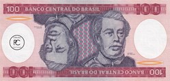 1984 Pick198b 100 Cruzeiro brésilien Unc