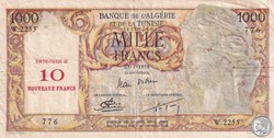 1958 Pick112 W.2255 776 10 Nouveaux Francs Banque de l'Algérie et de la Tunisie TB