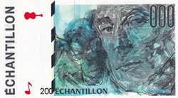 ECHANTILLON - BILLET DE CALAGE (du 200 francs Eiffel) NEUF