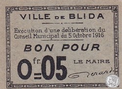 BLIDA 1 - Gris - 0,05 franc 1916