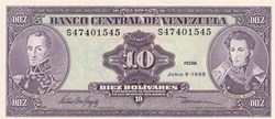 10 Bolívares Banco Central de Venezuela 05.06.1995 Unc Pick 61d