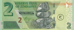 2019 Pick101a 2 Z$ - Dollar du Zimbabwe Unc