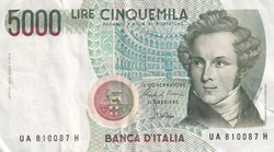 5.000 Lire Banca d'Italia 04.01.1985 TTB Pick 111a