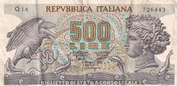 500 Lire  Repubblica Italiana 1967 TTB Pick 93a2