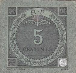 139-9- 1916- Bougie Sétif 5 Centimes Vert
