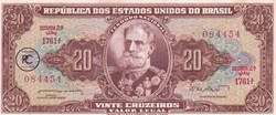 1962 Pick178a.1, 20 Cruzeiro brésilien Spl