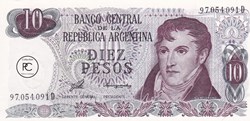 1976 Pick300 10 $L - Peso ley argentin Unc