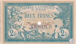 141-16 -10/11/1915 Oran 2 Franc annulé Cdc