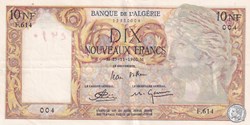 1960 Pick119a.4 10 Franc algérien Sup+