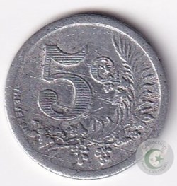 1921 5 centimes Oran chambre de Commerce