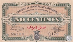 140-6- 7/11/1916 Constantine 50 Centimes Cdc Séries B2