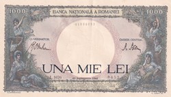 1.000 Lei Banca Naţională a României 10.09.1941 SPL Pick 52a
