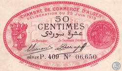 137-11-25/6/1919 Alger 50 cts Cdc.(6)