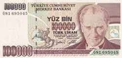 1970 Pick 205 c 100.000 Türk Lirası Unc