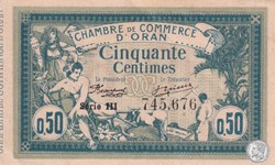 141-19 -10/11/1915 Oran 50 Cts - Série III - Cdc