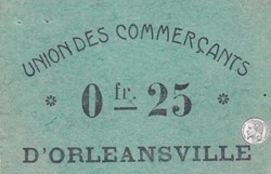 ORLEANSVILLE -3- 0,25 franc - 1916