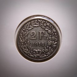 2 Francs 1914 B Helvetia debout