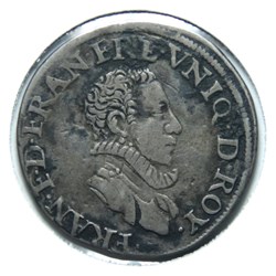 François d'Alençon Duc de Brabant. 1582 Anvers, Argent.
