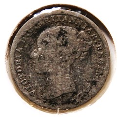 Victoria  - 3 Pence 1876.