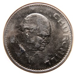 Elizabeth II  - 1 Crown, Churchill (1965).