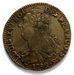 Louis XVI 1792 𝐖 2 Sols au faisceau.