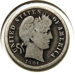 One Dime - Barber, 1906