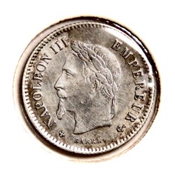 20 Centimes  - 1867𝐁𝐁 Napoléon III  tête laurée, GM