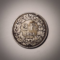 2 Francs 1894 A Helvetia debout