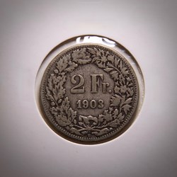 2 Francs 1903 B Helvetia debout