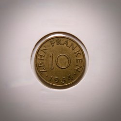 Sarre - 10 Franken 1954