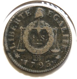 1 Sol à la balance. An 𝐈𝐈  𝐁𝐁 (1793).