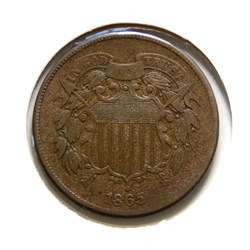 2 Cents - "Union Shield", 1865