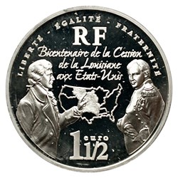 1 € 1/2 Argent 2003 Cession de la Louisiane