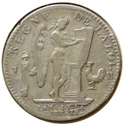 Louis XVI 1793 𝐖 Écu dit au génie.