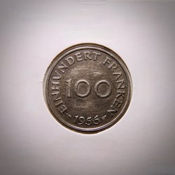 Sarre - 100 Franken 1955