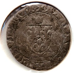 Charles VII Blanc à la couronne Bourges
