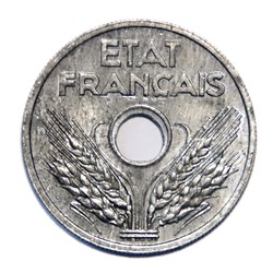 Vingt centimes Etat Français, 1941 type VINGT