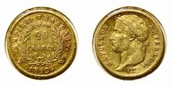 20 Fr. Empire Français 1813 W - Napoléon Tête laurée.