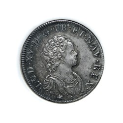 Louis XV 1716W Quart d'écu Vertugadin