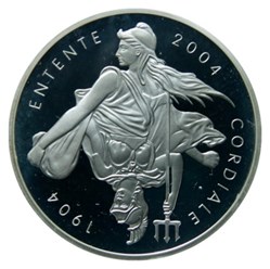 1 € 1/2 Argent 2004 Entente cordiale