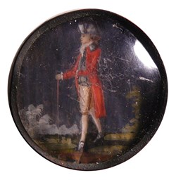 Bouton peint (XVIIIème siècle)