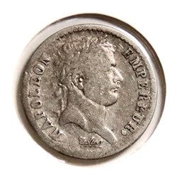 Demi Franc. Napoléon Empereur, revers République Française - 1808 𝐀