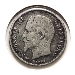 50 Centimes - 1859 𝐀 Napoléon III tête nue
